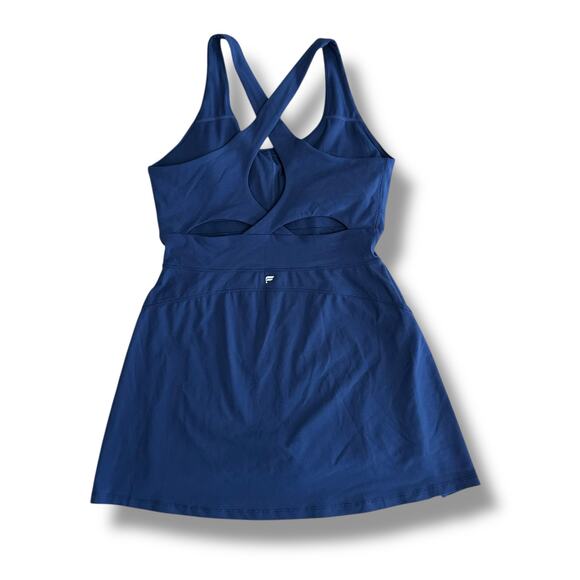 Fabletics Women’s Active Dress L Short Navy Cross Back Built-In Shorts NWT - Picture 4 of 10